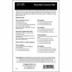Indygo Junction Apparel Reversible Crossover Applique Bibs Pattern 21 Indygo Junction Apparel Reversible Crossover Applique Bibs Pattern