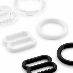 Dritz 3/8" Lingerie Strap Slides & Rings, Assorted, 3 Sets