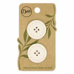 Dritz Recycled Cotton Round Stitch Button, 25mm, 2 Pc Buttons & Cover Buttons 30 Dritz Recycled Cotton Round Stitch Button, 25mm, 2 Pc Buttons & Cover Buttons
