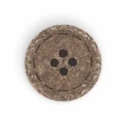 Dritz Recycled Cotton Round Stitch Button, 20mm, 3 Pc Buttons & Cover Buttons