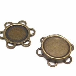 Dritz Magnetic Flower Sew-On Snap, 1 Set, Antique Brass