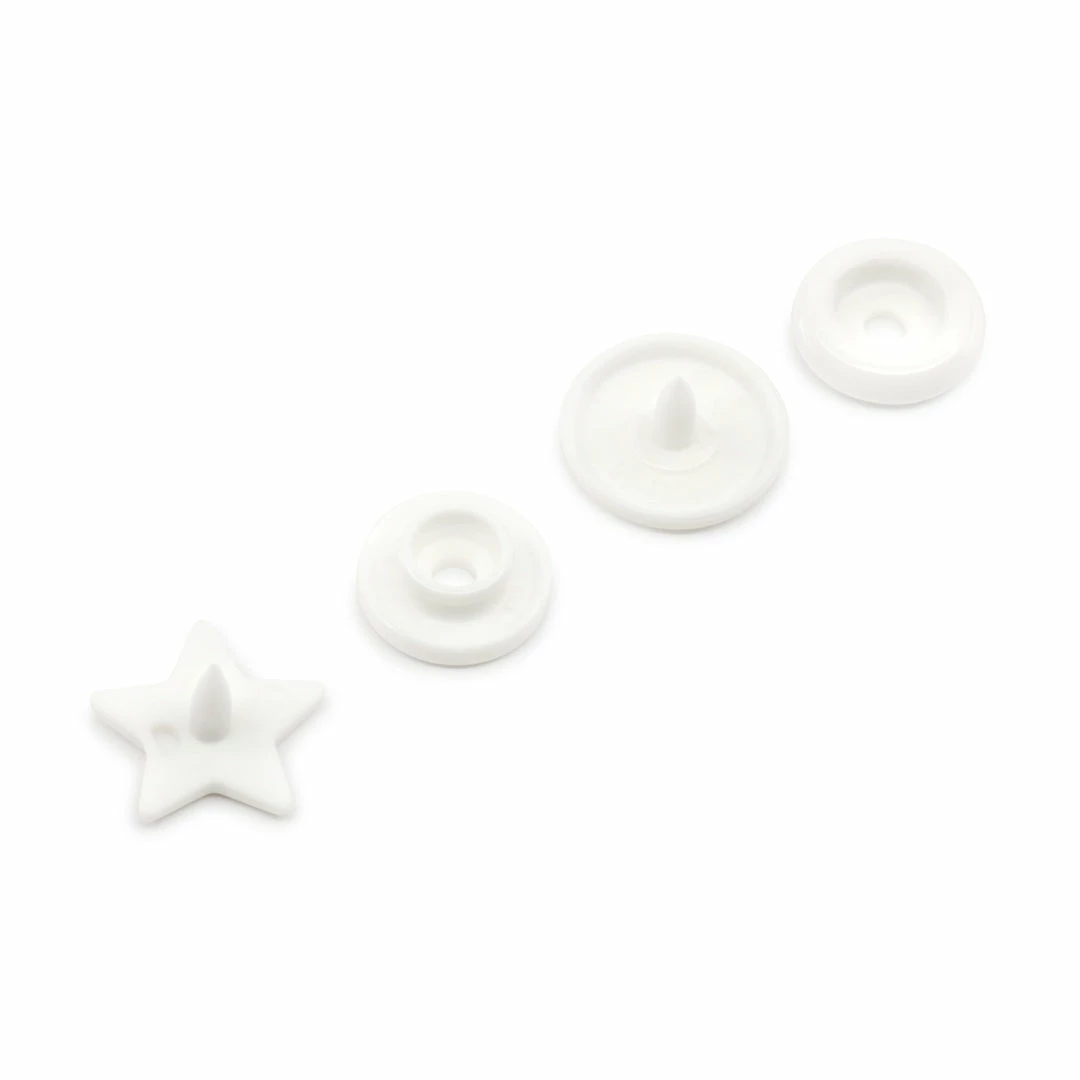 Dritz Plastic Color Star Snaps, 12 Sets, White 6 Dritz Plastic Color Star Snaps, 12 Sets, White