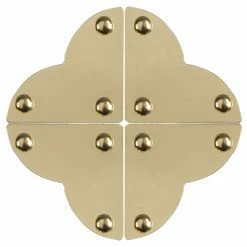 Dritz Smooth Quatrefoil Corners, Small, 4 Pc