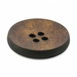 Dritz Recycled Leather Round Button, 23mm, Brown, 2 Pc Buttons & Cover Buttons