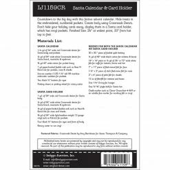 Indygo Junction Holiday Santa's Advent Calendar & Christmas Card Holder Pattern