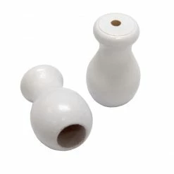 Dritz Wood Cord Pulls, White, 2 Pc