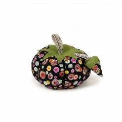 Dritz 4" Tomato Pin Cushion, Black Button Print Pins & Accessories
