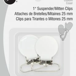 Dritz Specialty Closures 1" Suspender/Mitten Clips, 2 Pc