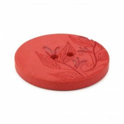 Dritz Recycled Hemp Round Floral Button, 28mm