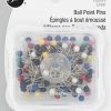 Dritz 1-1/4" Ball Point Pins, Assorted, 100 Pc