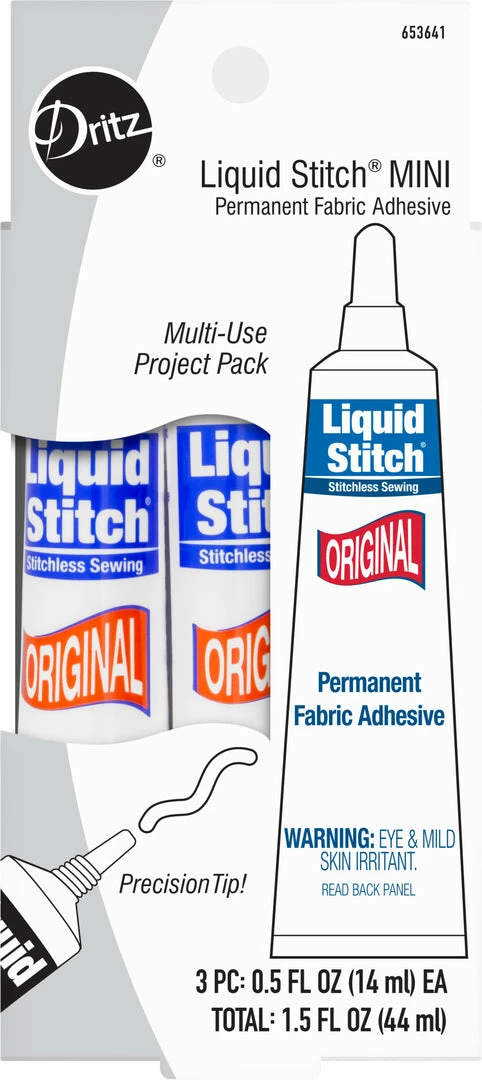 Dritz Liquid Stitch Permanent Fabric Adhesive 12 Dritz Liquid Stitch Permanent Fabric Adhesive