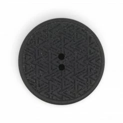 Dritz Recycled Hemp Geometric Round Button, 28mm