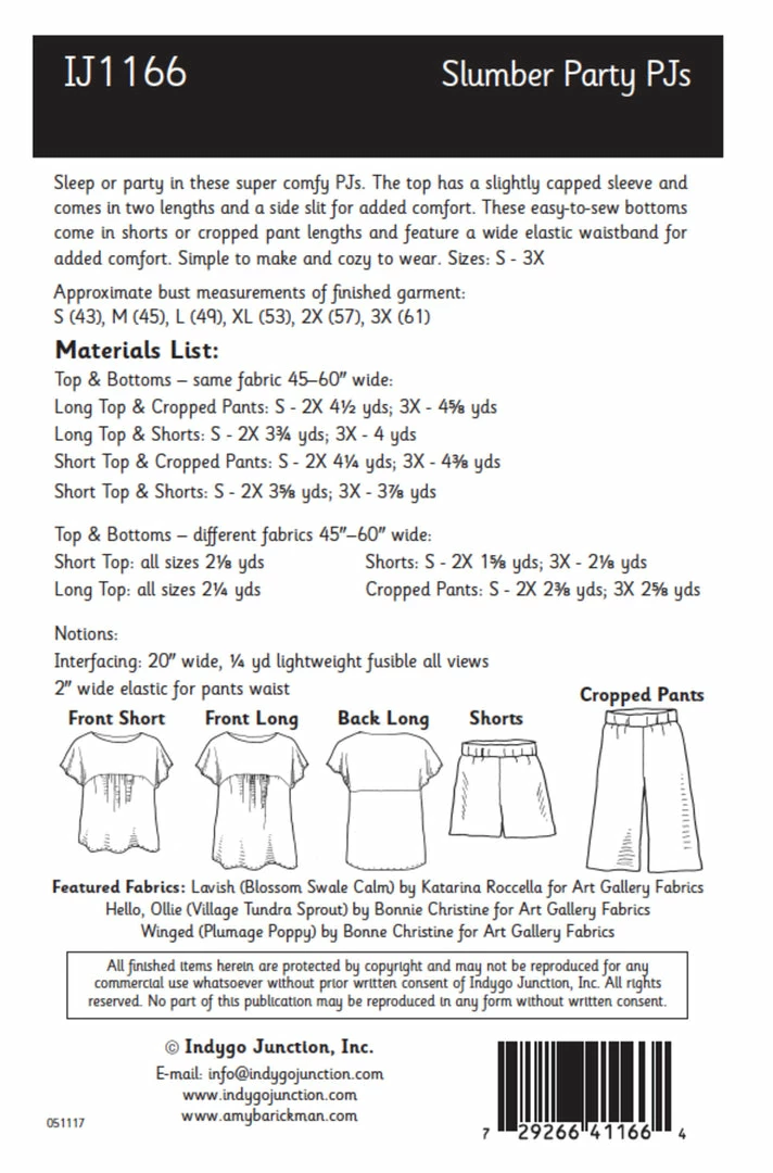 Indygo Junction Slumber Party PJs Pattern 5 Indygo Junction Slumber Party PJs Pattern