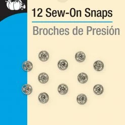 Dritz Sew-On Snaps, 12 Sets, Size 4/0