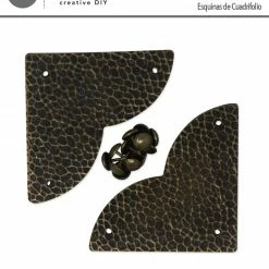 Dritz Textured Quatrefoil Corners, Large, 4pc