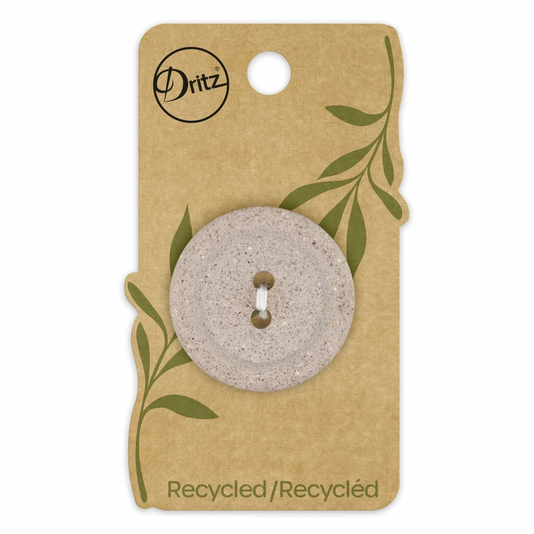 Dritz Recycled Macadamia Round Button, 34mm, Beige-Camel 3 Dritz Recycled Macadamia Round Button, 34mm, Beige-Camel
