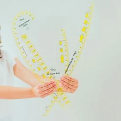 Dritz Design Ruler Trio, 3 Sewing Rulers, Clear