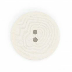 Dritz Buttons & Cover Buttons Recycled Corozo Round Button, 23mm, Light Gray, 2 Pc