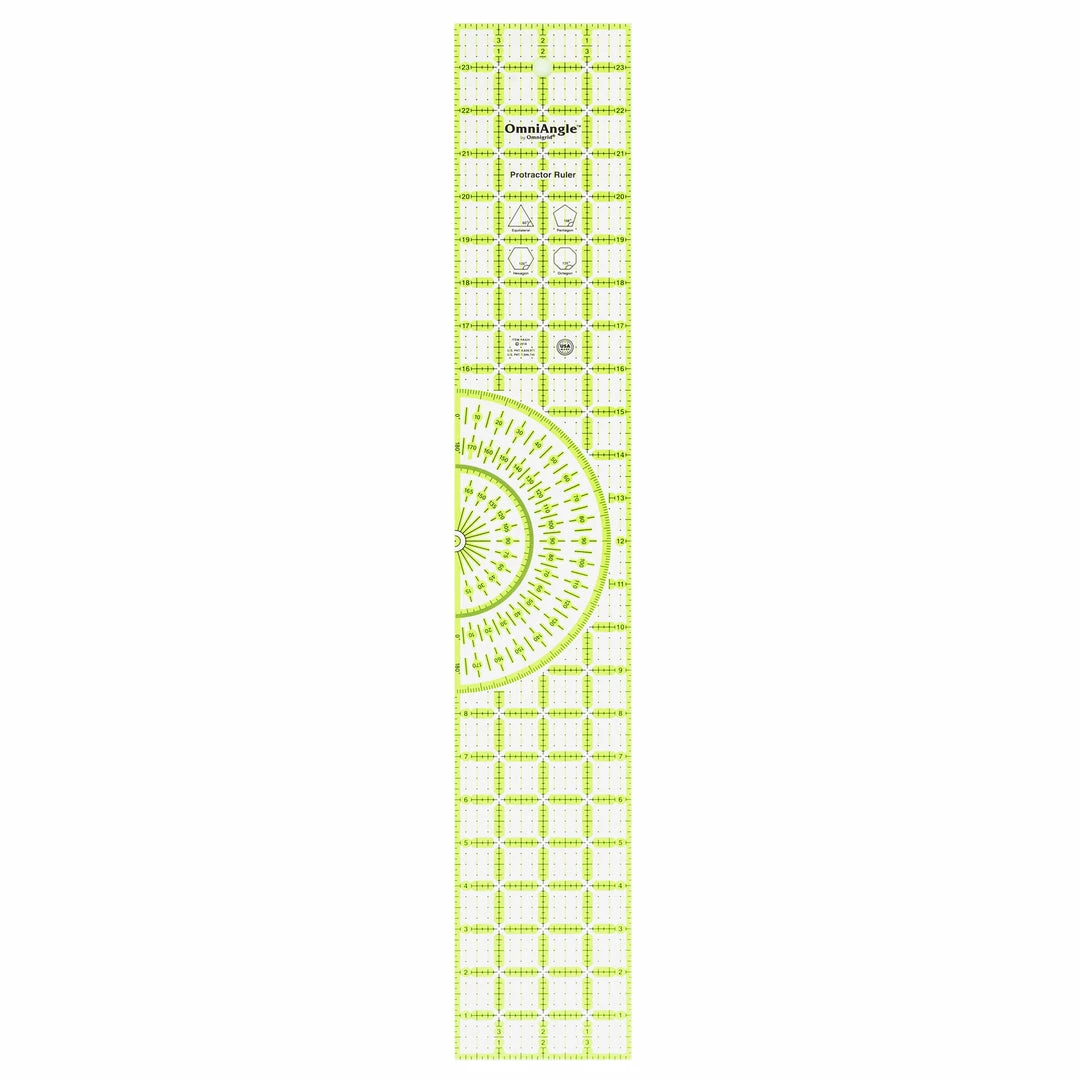 Omnigrid Protractor Ruler, 4" X 24" Quilting Rulers 3 Omnigrid Protractor Ruler, 4" X 24" Quilting Rulers