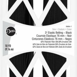 Dritz 3" Elastic Belting, Black, 10 Yd