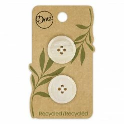 Dritz Buttons & Cover Buttons Recycled Paper Round Button, 23mm, 2 Pc