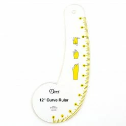 Dritz Design Ruler Trio, 3 Sewing Rulers, Clear