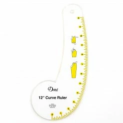 Dritz 12" Curve Ruler With How-To Illustrations Measuring
