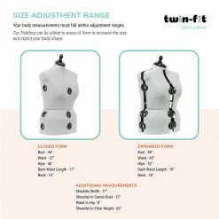 Dritz Twin-Fit Adjustable Dress Form Dress Forms