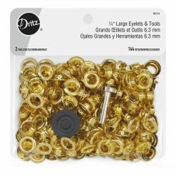 Dritz 1/4" Large Eyelets & Tools, 144 Sets Bulk Notions