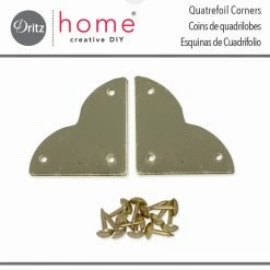 Dritz Smooth Quatrefoil Corners, Small, 4 Pc