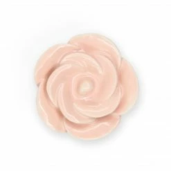 Dritz Ceramic Flower Knob, Pale Pink Hooks & Knobs