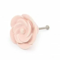 Dritz Ceramic Flower Knob, Pale Pink Hooks & Knobs