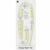 Dritz Design Ruler Trio, 3 Sewing Rulers, Clear