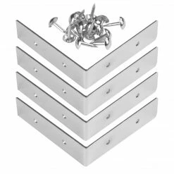 Dritz Campaign Hardware Smooth Right Angle Corners, Small, 4 Pc
