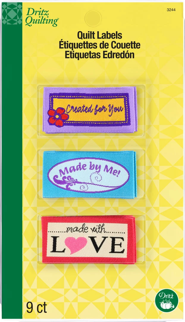 Dritz Lettering & Embellishments Sew-on Woven Quilt Labels, Assorted, 9 Pc 3 Dritz Lettering & Embellishments Sew-on Woven Quilt Labels, Assorted, 9 Pc