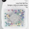 Dritz 1-1/2" Long Color Ball Pins, Assorted, 75 Pc Pins & Accessories