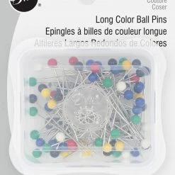 Dritz 1-1/2" Long Color Ball Pins, Assorted, 75 Pc Pins & Accessories