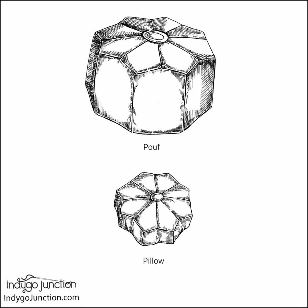 Indygo Junction Dresden Pouf & Pillow Pattern, PDF Download 4 Indygo Junction Dresden Pouf & Pillow Pattern, PDF Download