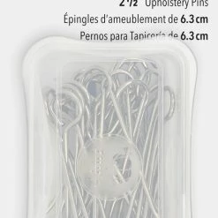 Dritz Pins & Needles 2-1/2" Upholstery Pins, Nickel, 30 Pc