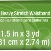 Dritz Elastics 1-1/2" Heavy Stretch Waistband Elastic, White, 3 Yd