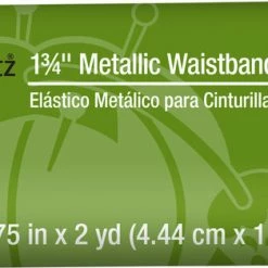 Dritz 1-3/4" Metallic Waistband Elastic, 2 Yd Elastics