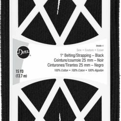 Dritz 1" Cotton Belting & Strapping, Black, 15 Yd