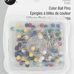 Dritz Pins & Accessories 1-1/4" Color Ball Pins, Assorted, 100 Pc
