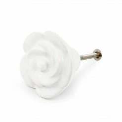 Dritz Ceramic Flower Knob, White 9 Dritz Ceramic Flower Knob, White