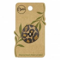 Dritz Buttons & Cover Buttons Recycled Printed Leather Button, 30mm
