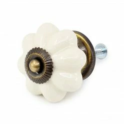 Dritz Hooks & Knobs Ceramic Scallop Knob