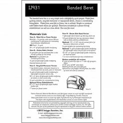 Indygo Junction Banded Beret Hat Pattern, PDF Download Purses & Accessories