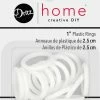 Dritz Curtain Grommets & Rings 1" Plastic Rings, White, 14 Pc