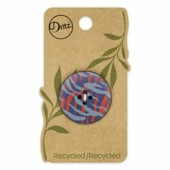 Dritz Buttons & Cover Buttons Recycled Leather Round Button, 30mm, Multicolor Print