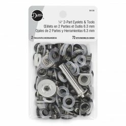 Dritz 1/4" 2-Part Eyelets & Tools, 72 Sets Bulk Notions